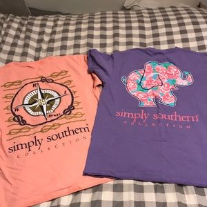 Pair of Simply southern tees